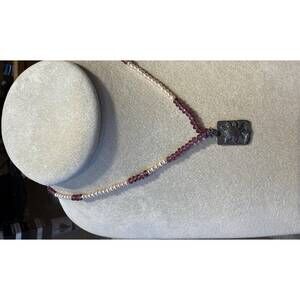 NEW JES MAHARRY pearl tourmaline necklace in pink